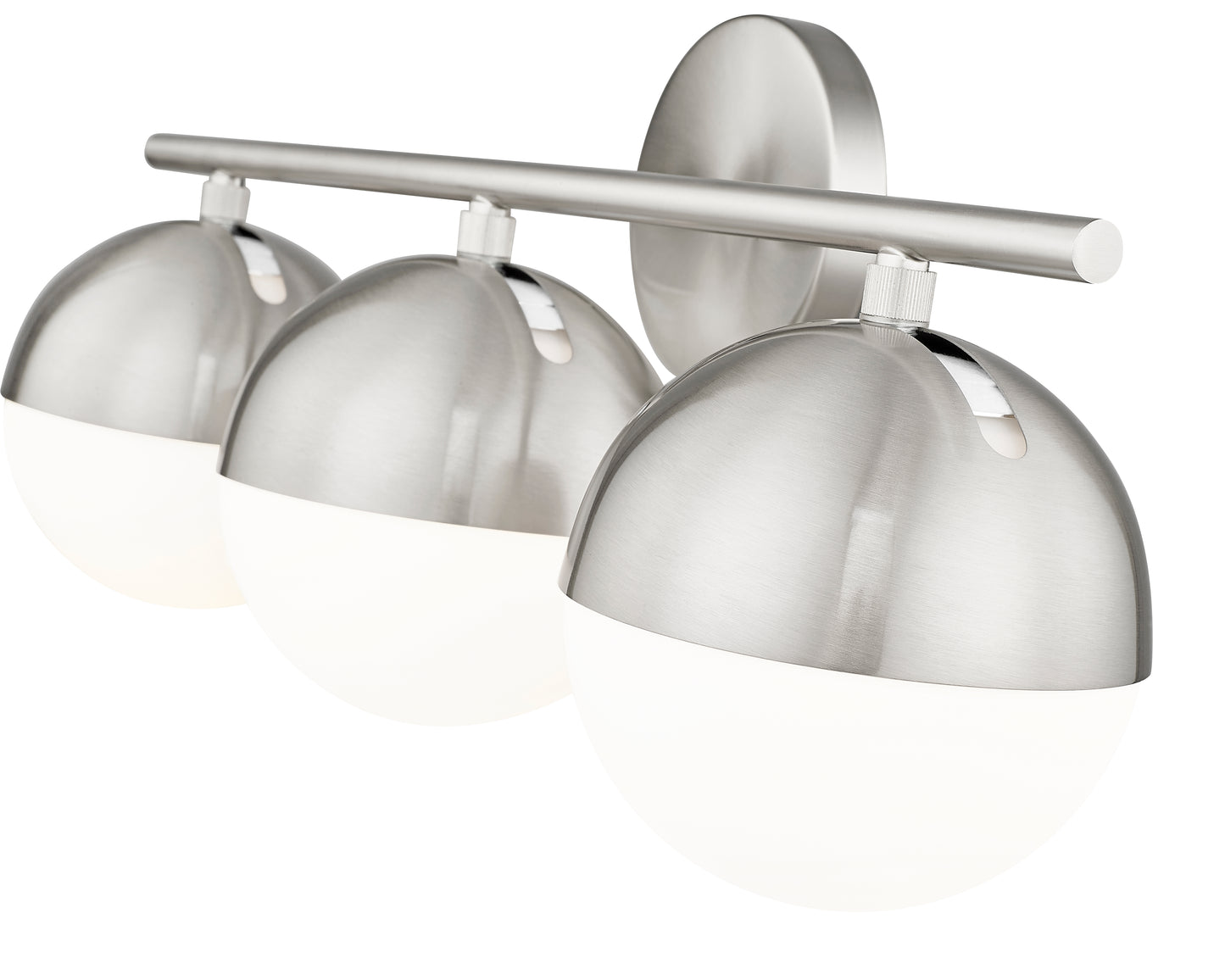 7517-3V-BN - Realm Sphere 3 Light 24" Vanity - Brushed Nickel