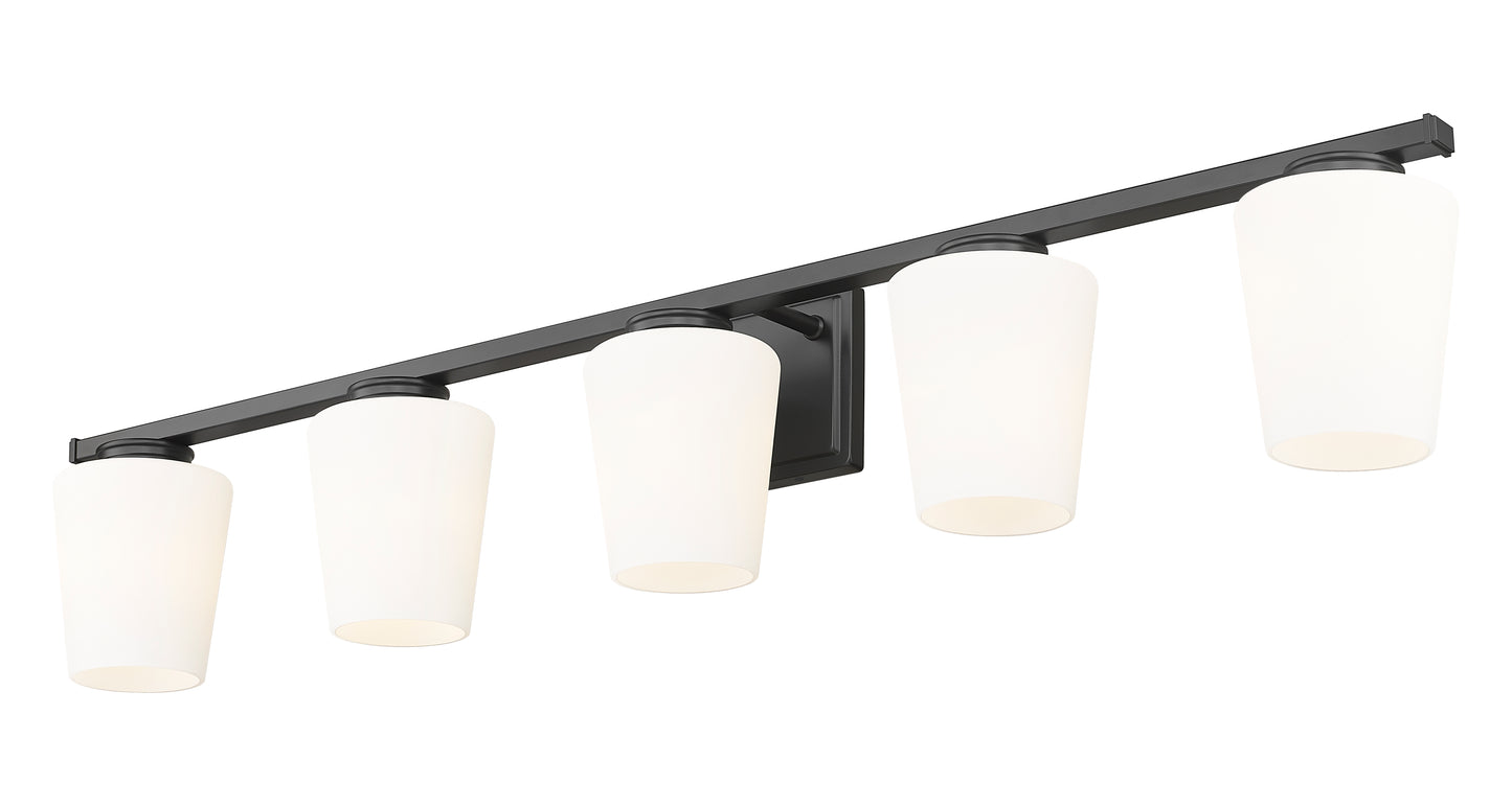 7703-5V-MB - Nextra 5 Light 42" Vanity - Matte Black
