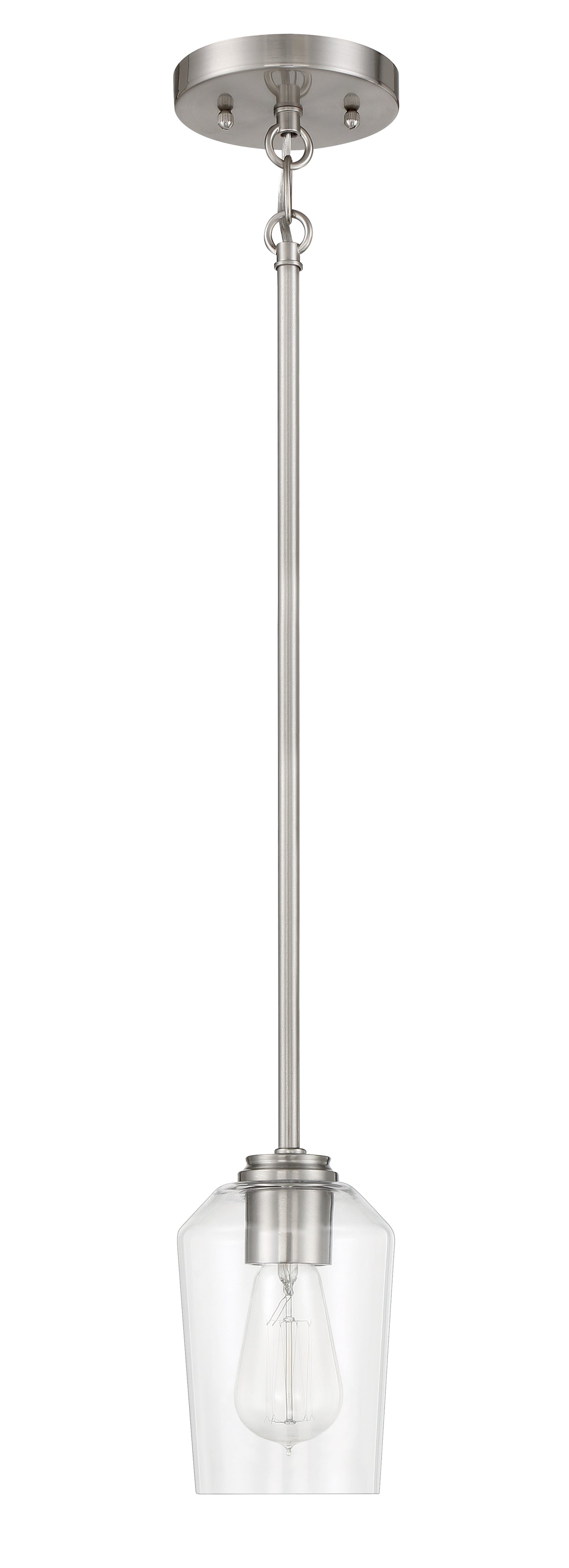 56191-BNK - Shayna 1 Light 5.13" Wide Mini Pendant - Brushed Nickel