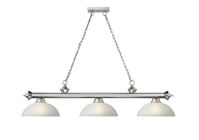 2306-3BN-DWL14 - Cordon 3 Light 57" Billiard - Brushed Nickel