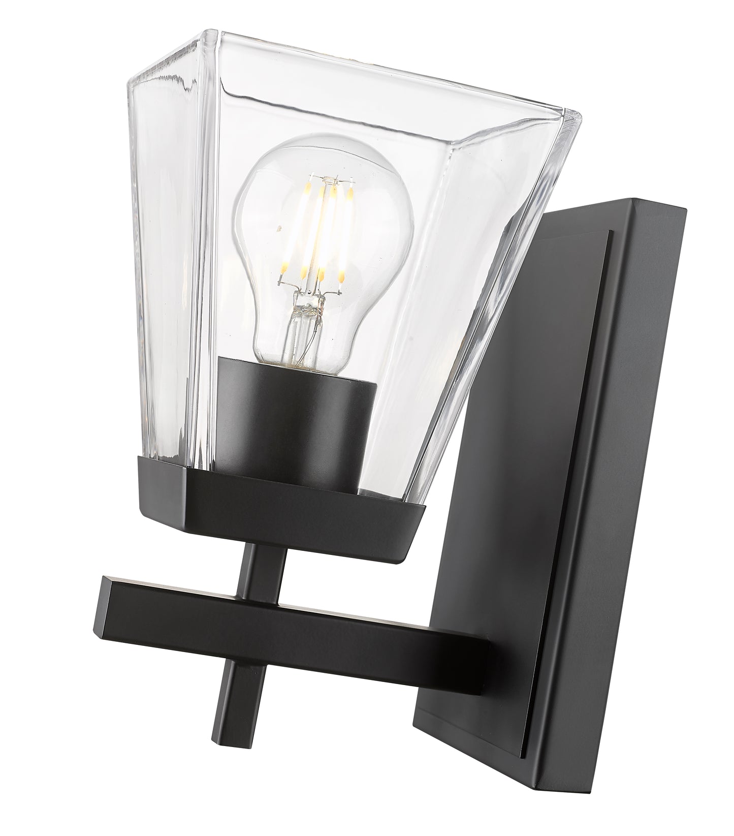 819-1S-MB - Lauren 1 Light Wall 8" Sconce - Matte Black