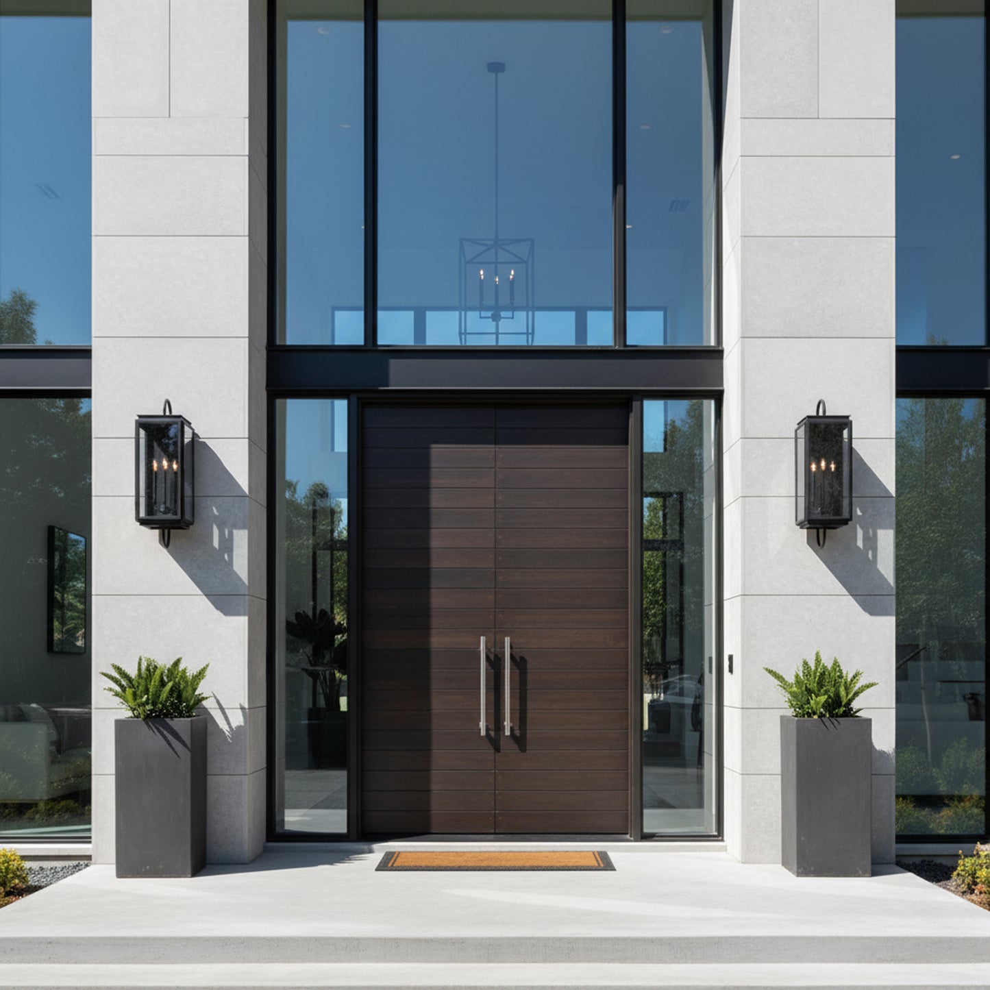 ZA7730-TB - Irving 4 Light 38" High Outdoor Wall Lantern - Textured Black