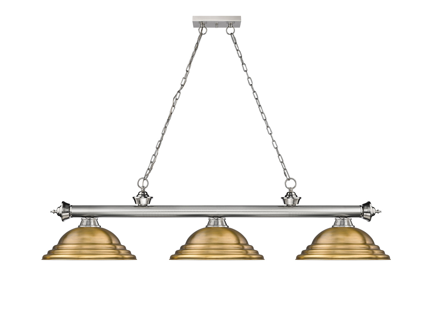 2306-3BN-SRB - Cordon 3 Light 58" Billiard - Brushed Nickel