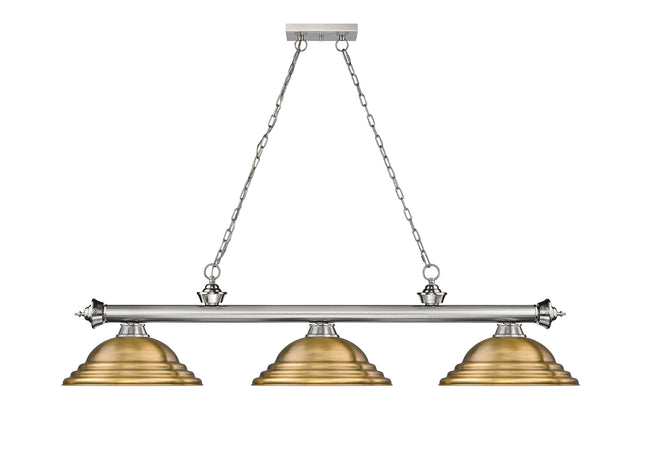 2306-3BN-SRB - Cordon 3 Light 58" Billiard - Brushed Nickel