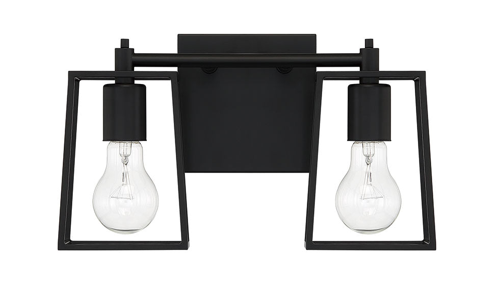 12113FB2 - Dunn 2 Light 13.25" Wide Vanity Light - Flat Black