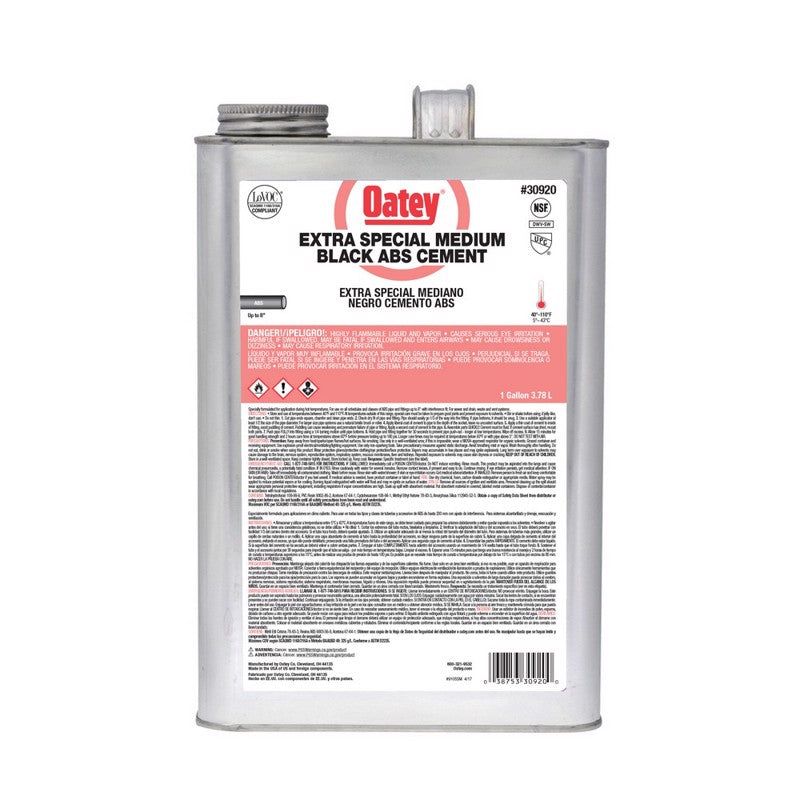 30920 - Extra Special Medium Black ABS Cement - 1 Gallon