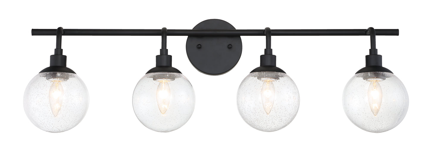 53304-FB - Que 4 Light 32" Wide Vanity Light - Flat Black