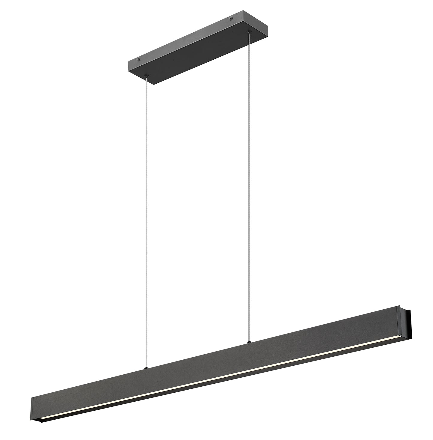 1016-55L-MB-LED - Hudson 1 Light Linear 55" Chandelier - Matte Black