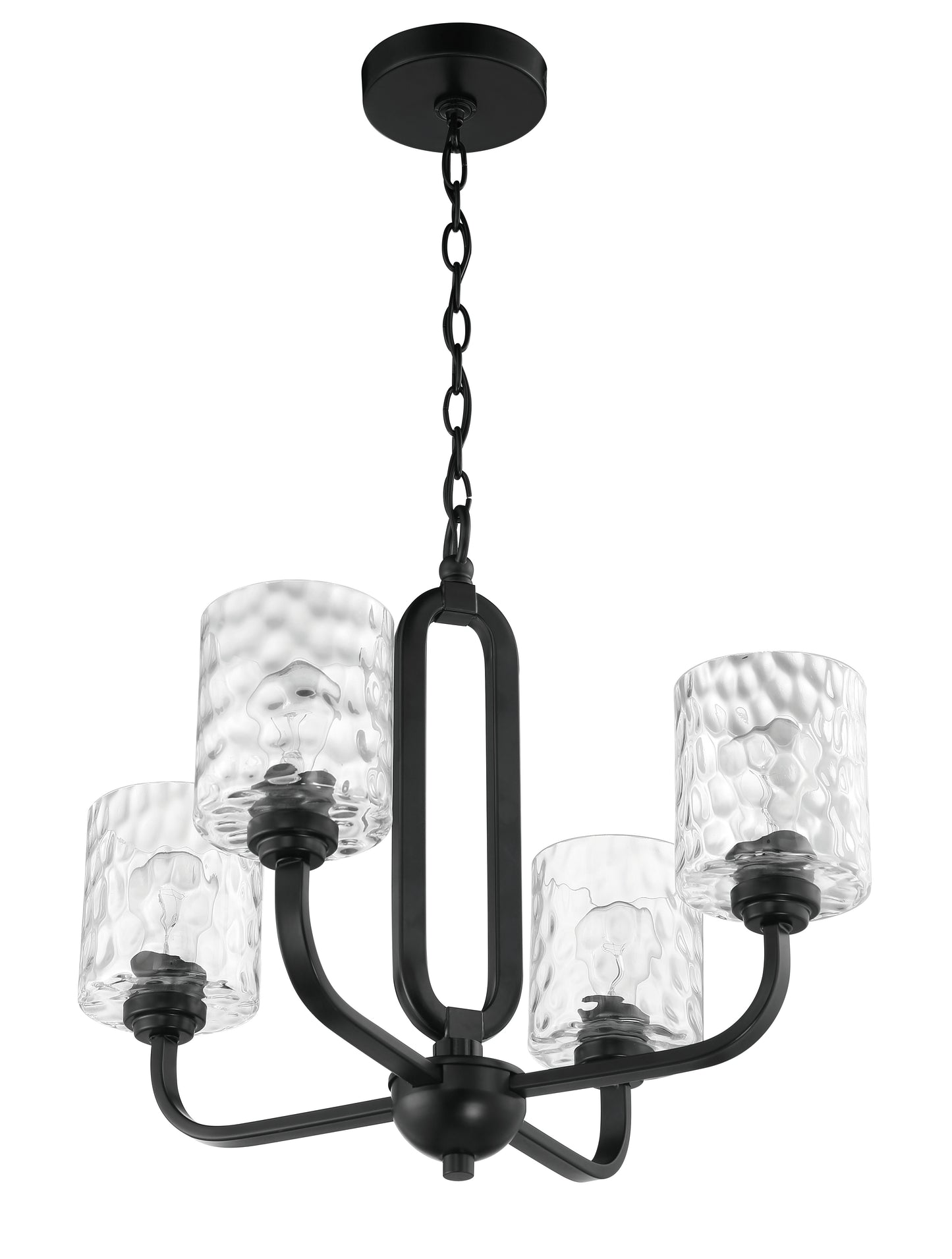 54224-FB - Collins 4 Light 24" Wide Chandelier - Flat Black