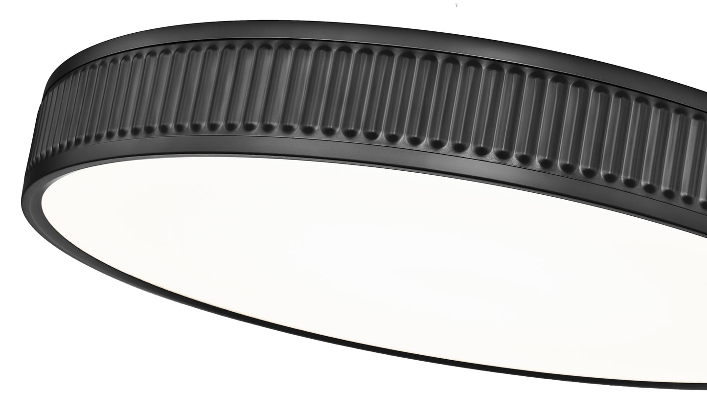 1013F20-MB-LED - Stari 1 Light Flush 21" Mount - Matte Black