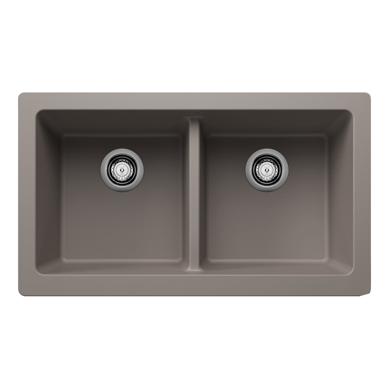 527418 - 33" Vintera Double Bowl Apron-Front Farmhouse Sink - Volcano Gray