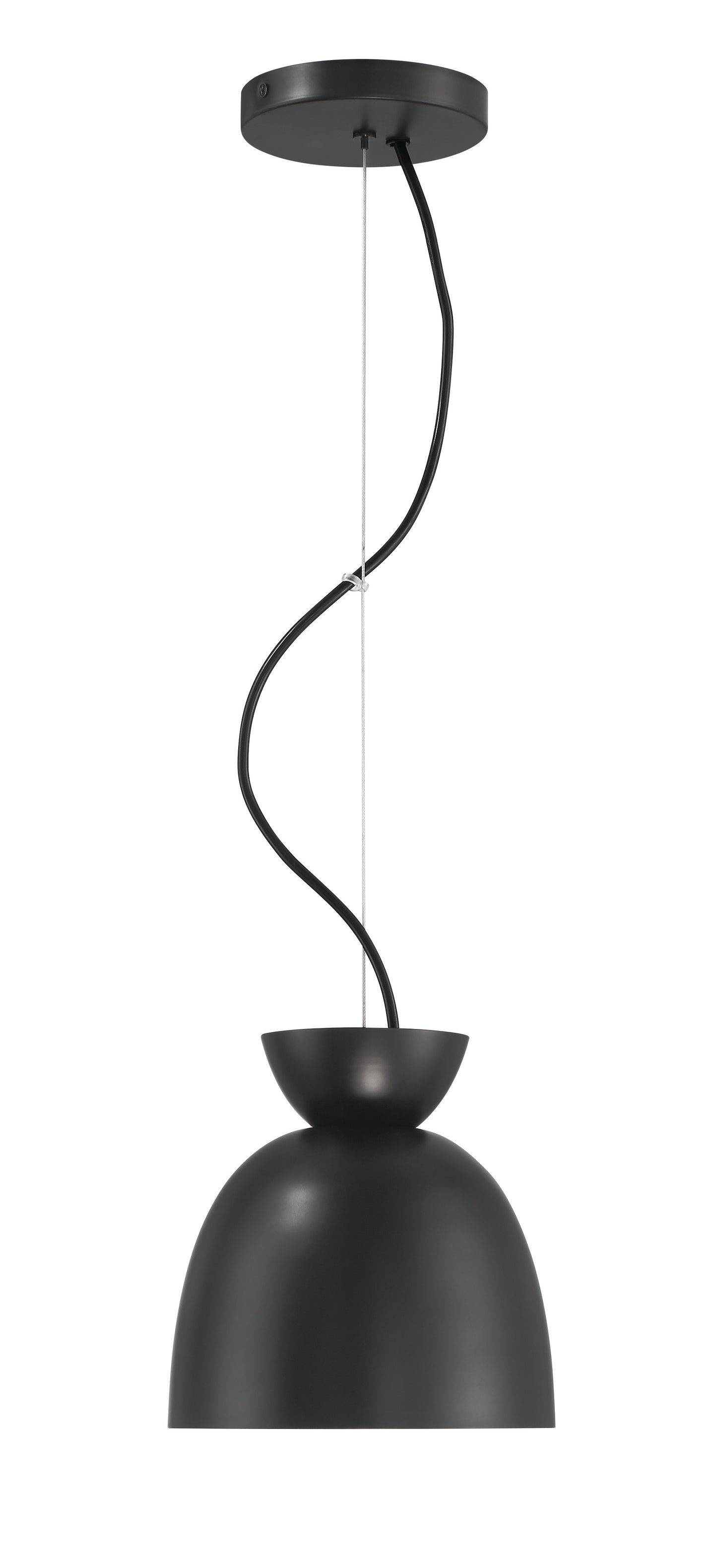 59191-FB - Ventura Dome 1 Light 7.5" Wide Mini Pendant - Flat Black