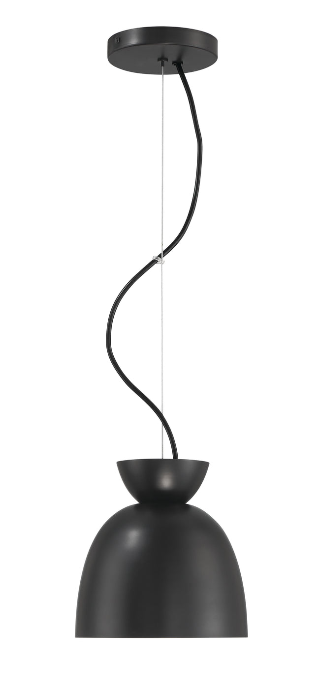 59191-FB - Ventura Dome 1 Light 7.5" Wide Mini Pendant - Flat Black