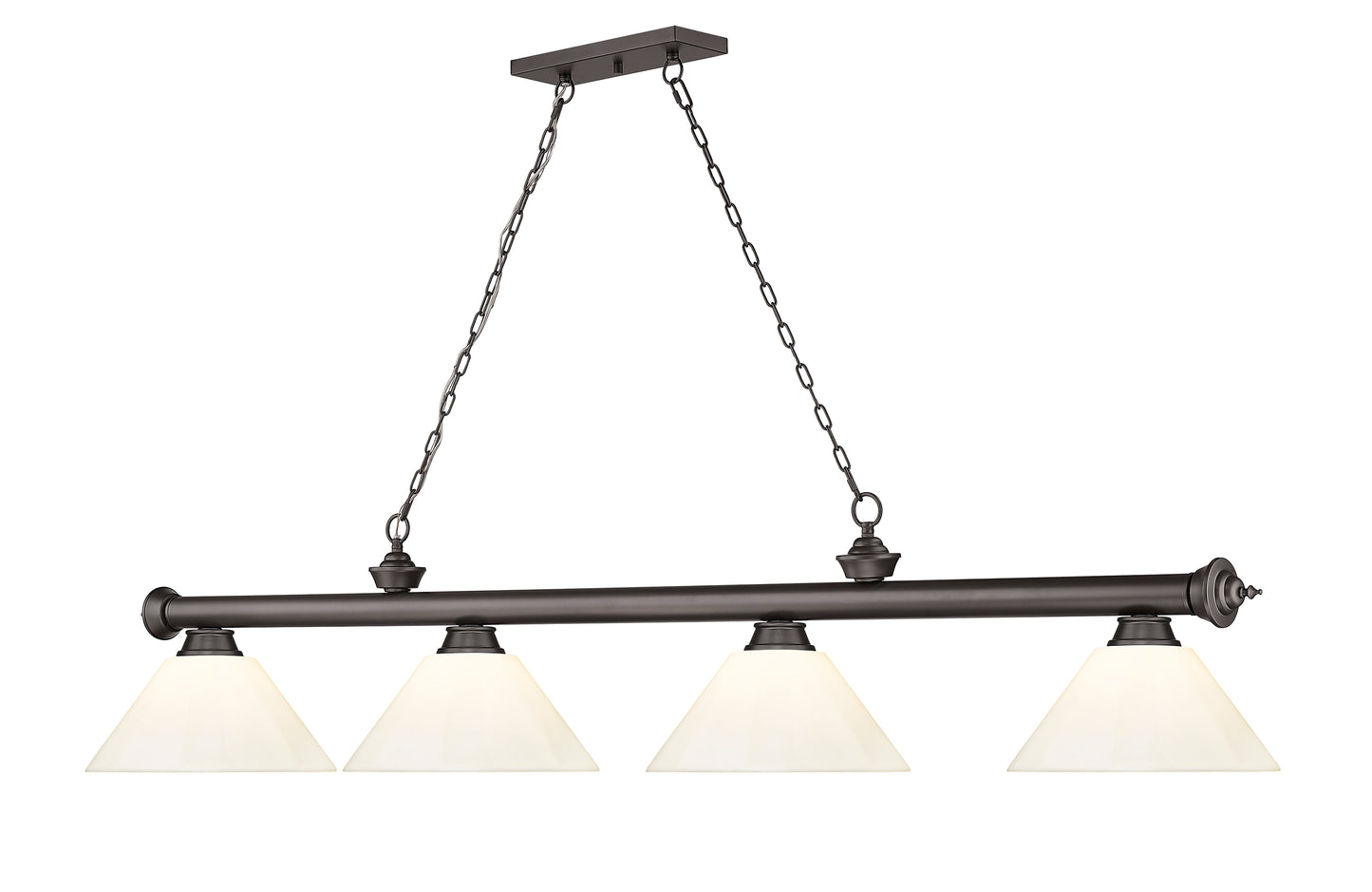 2306-4BRZ-PWH - Cordon 4 Light 81" Billiard - Bronze