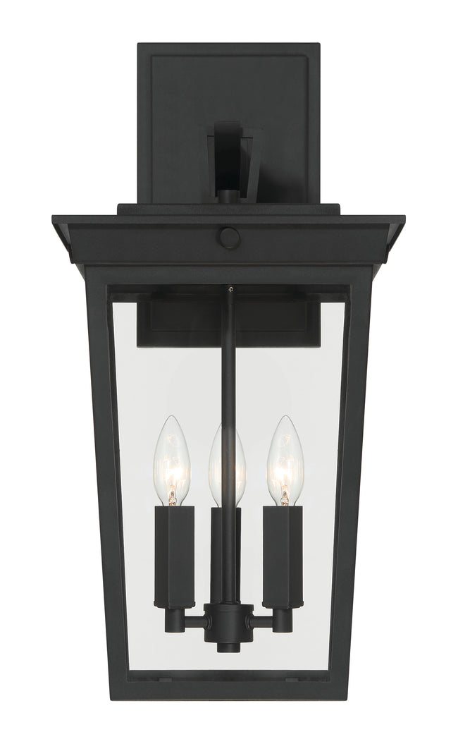 ZA7814-TB - Duncan 3 Light 22" High Outdoor Wall Lantern - Textured Black