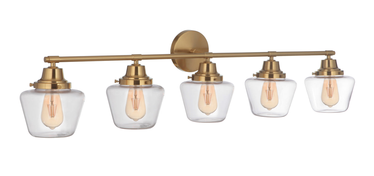19548SB5 - Essex 5 Light 48" Wide Vanity Light - Satin Brass