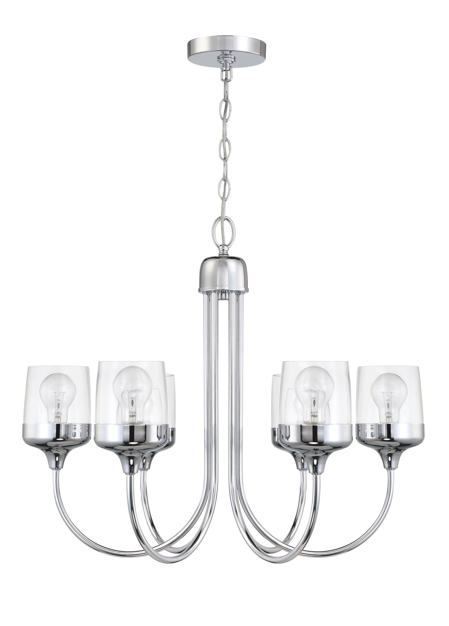 58126-CH - Wrenn 6 Light 26" Wide Chandelier - Chrome