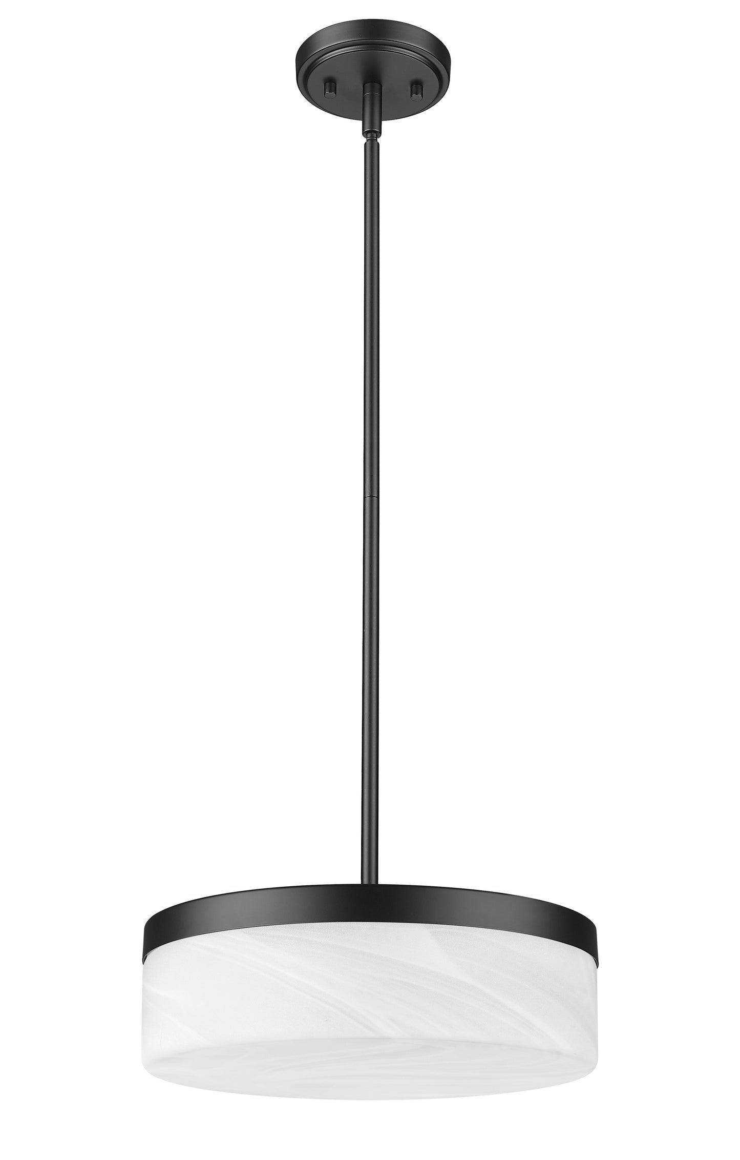 827P13-MB-LED - Renaud 1 Light 13" Pendant - Matte Black