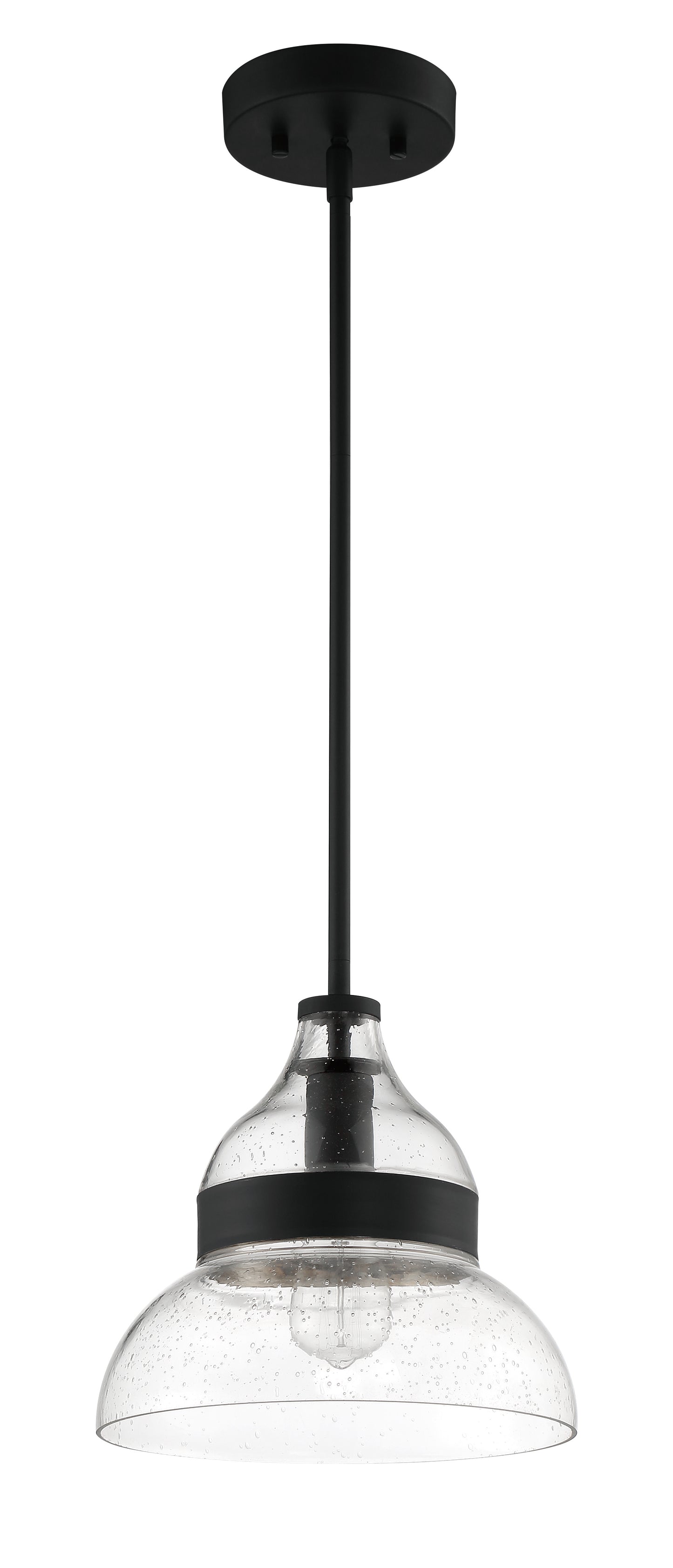 P960FB1 - Pendant 1 Light 10.5" Wide Mini Pendant - Flat Black