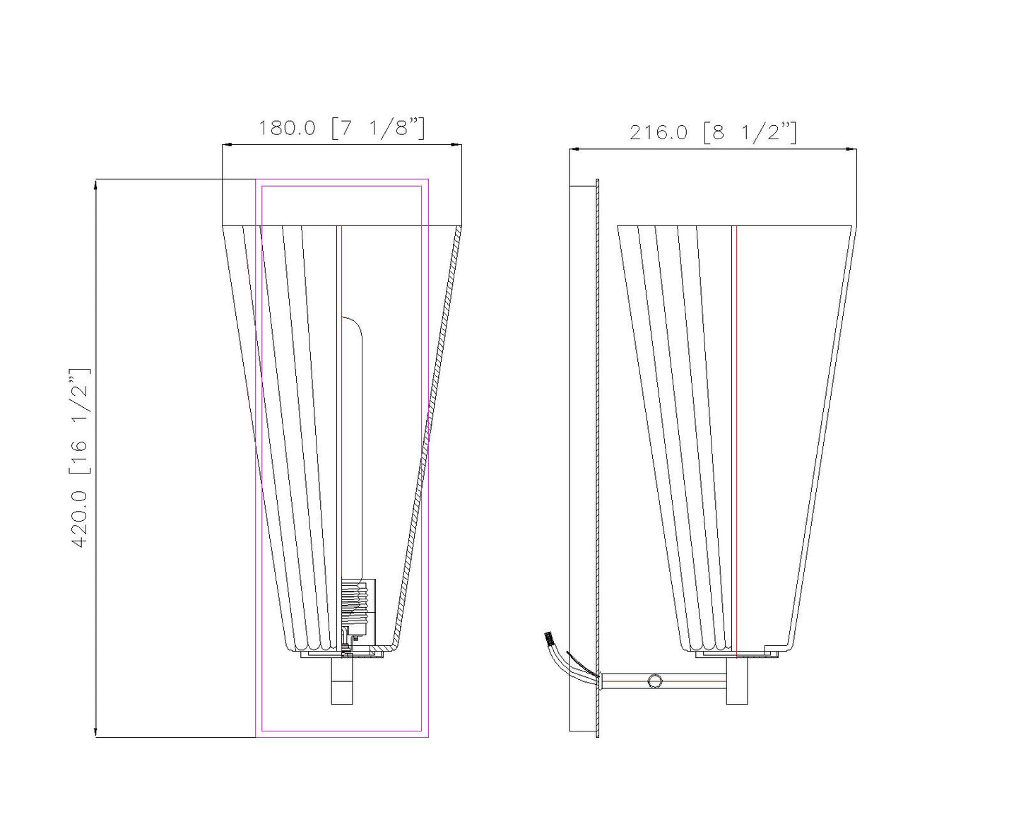 3043-1SL-MGLD - Farrell 1 Light Wall 16" Sconce - Modern Gold