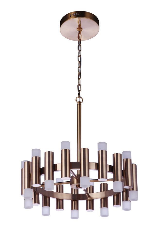 57520-SB-LED - Simple Lux 2 Light 20" Wide Chandelier - Satin Brass