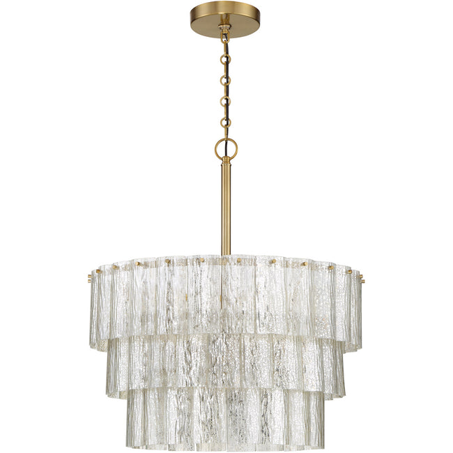48694-SB - Museo 9 Light 20" Wide Pendant - Satin Brass