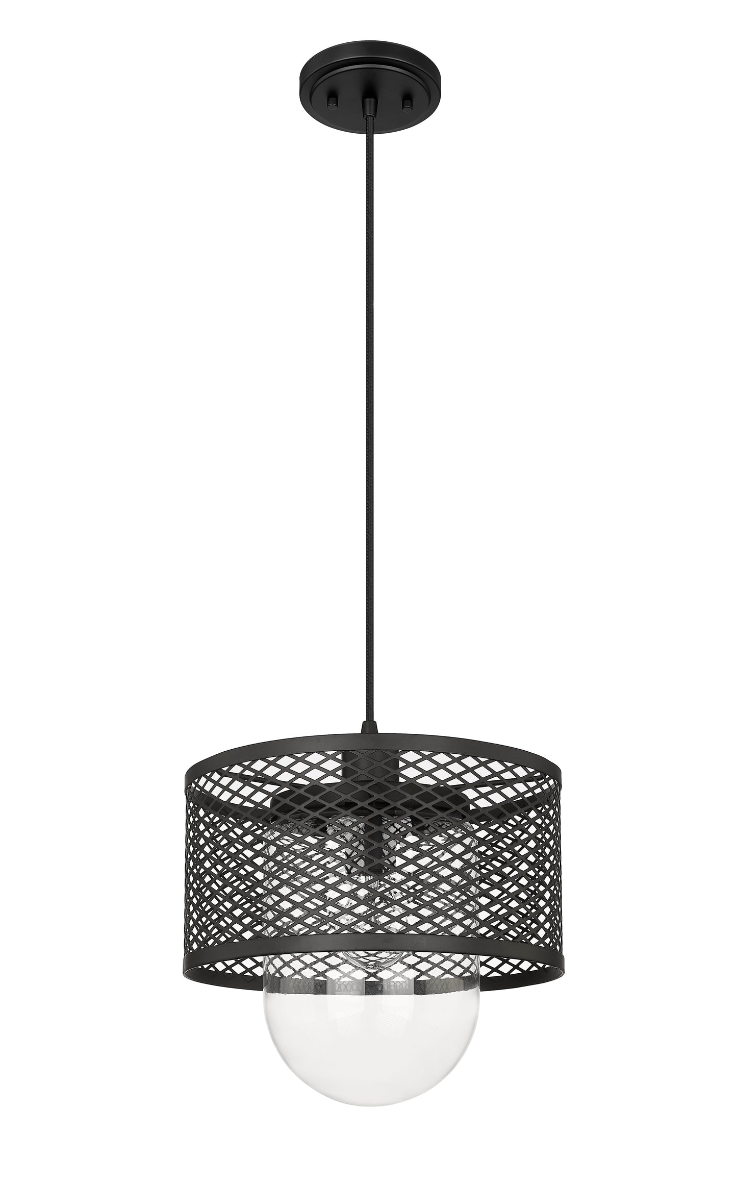 3037P11-MB - Kipton 1 Light 11" Pendant - Matte Black