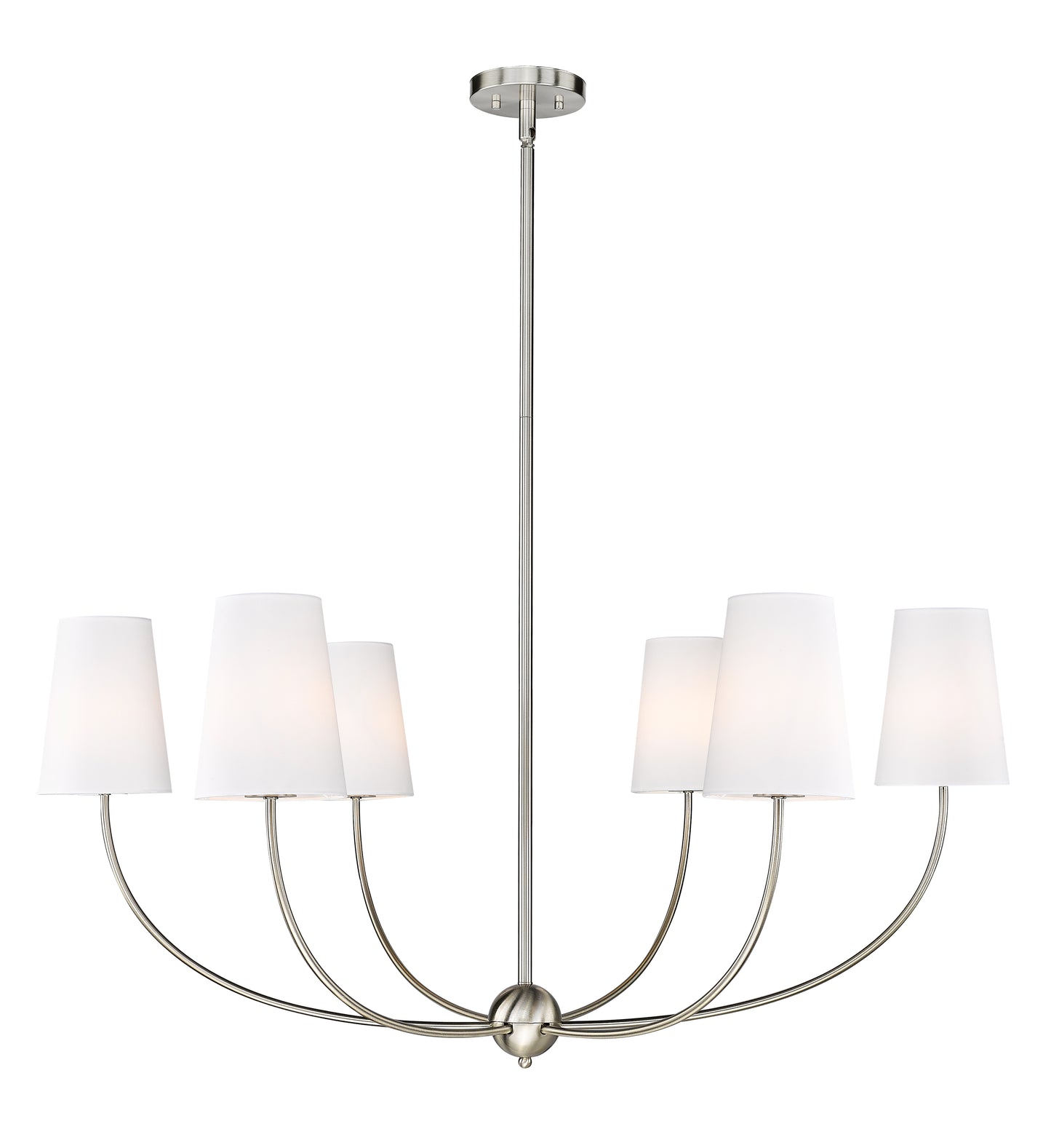 3040-42BN - Shannon 6 Light 42" Chandelier - Brushed Nickel