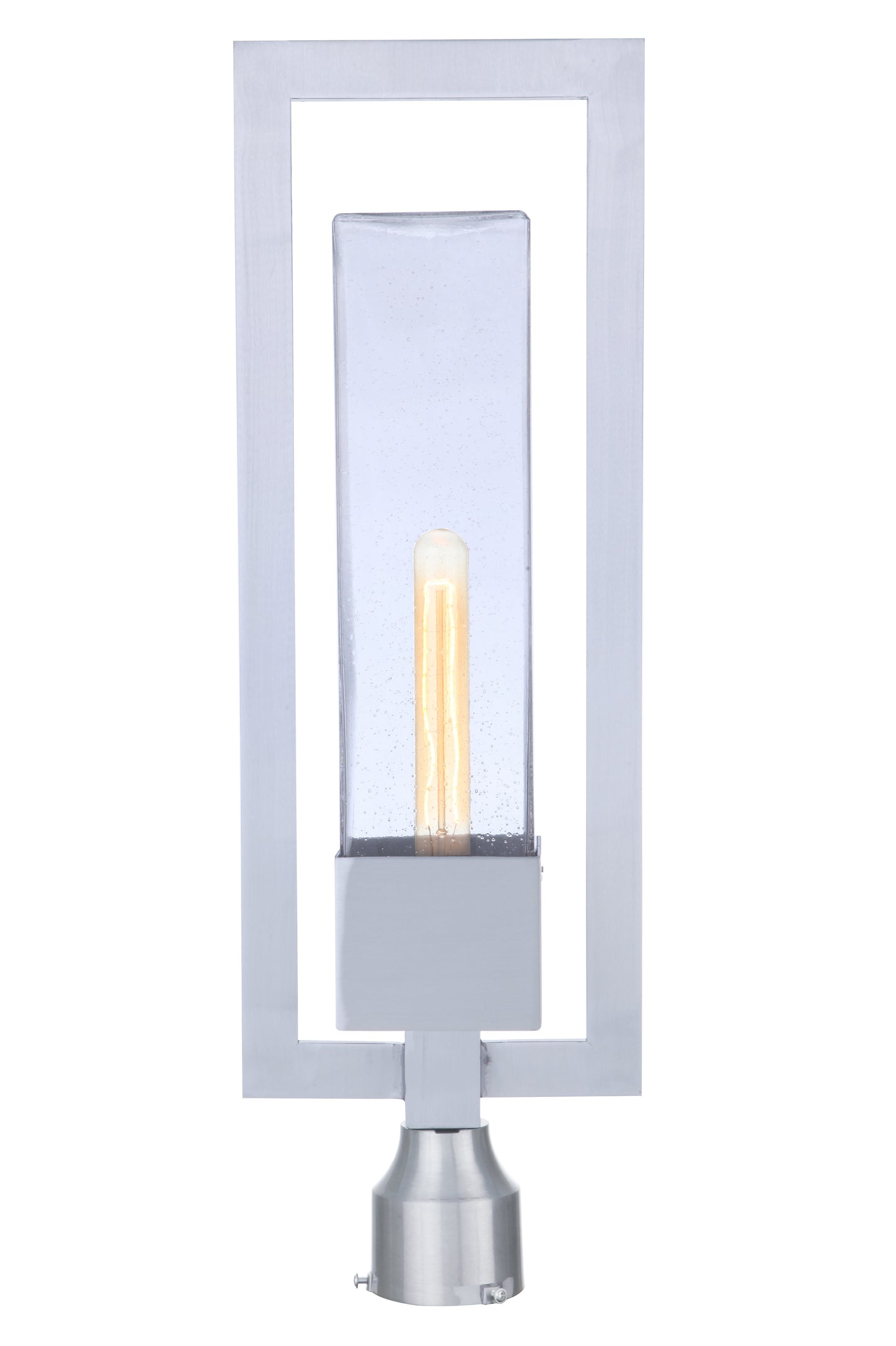 ZA4025-SA - Perimeter 1 Light 25" High Post Mount - Satin Aluminum