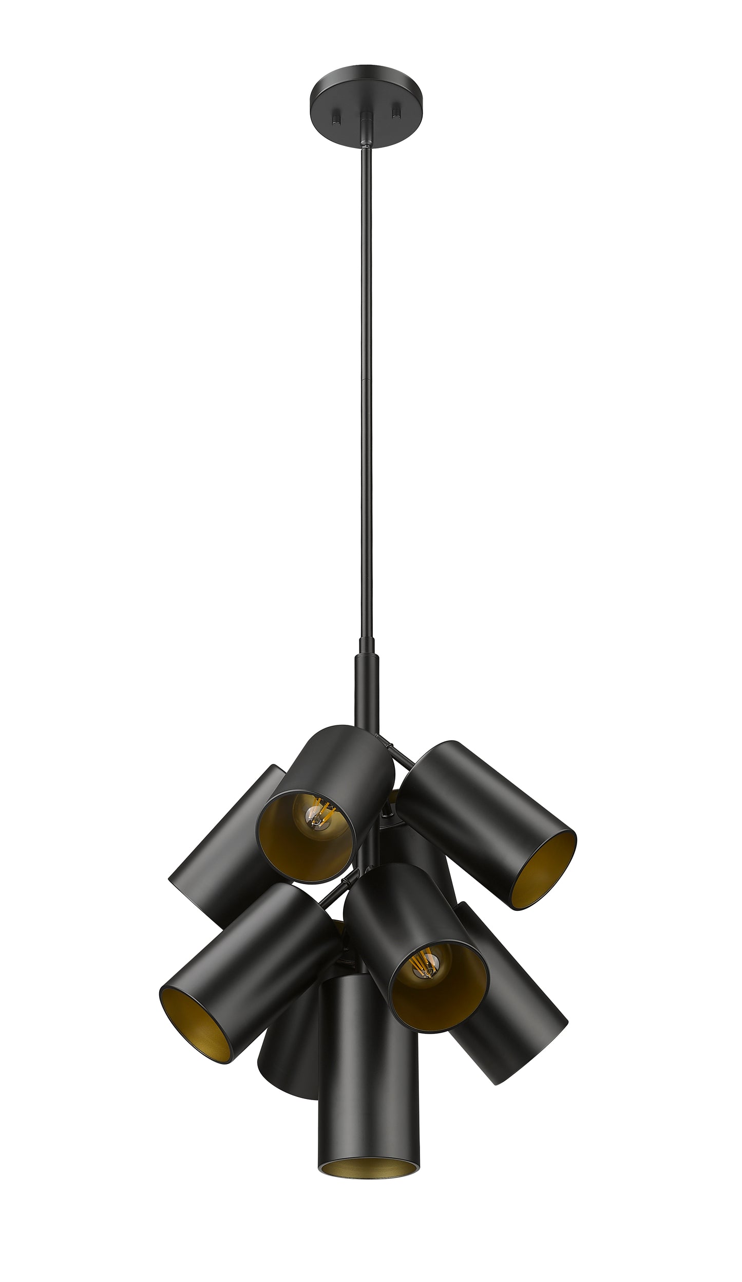 7520-9MB - Lumina 9 Light 17" Chandelier - Matte Black