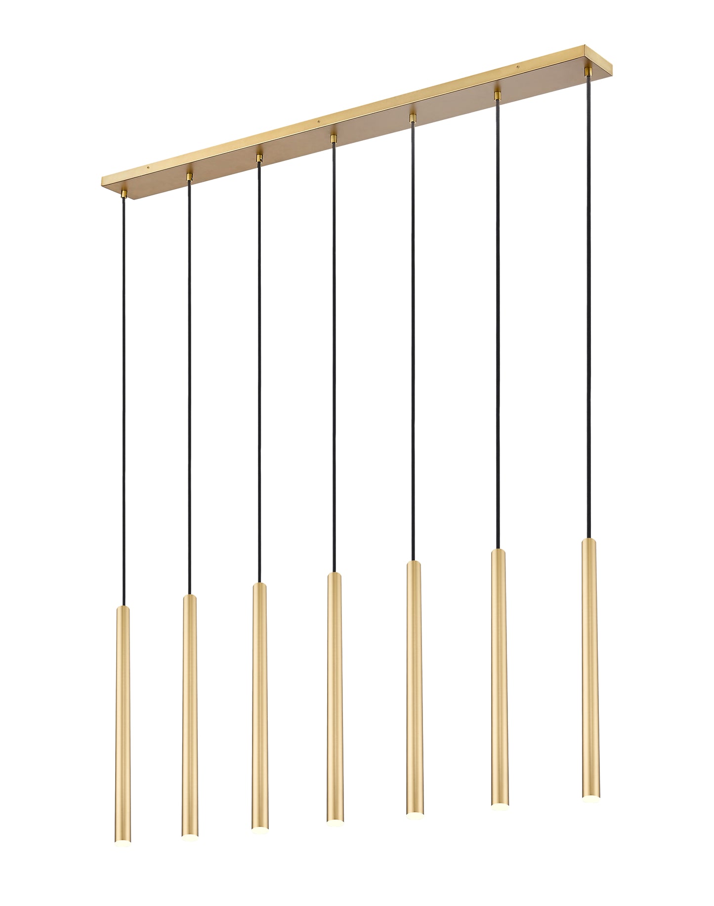 919MP24-7L-MGLD-LED - Forest 7 Light Linear 54" Chandelier - Modern Gold
