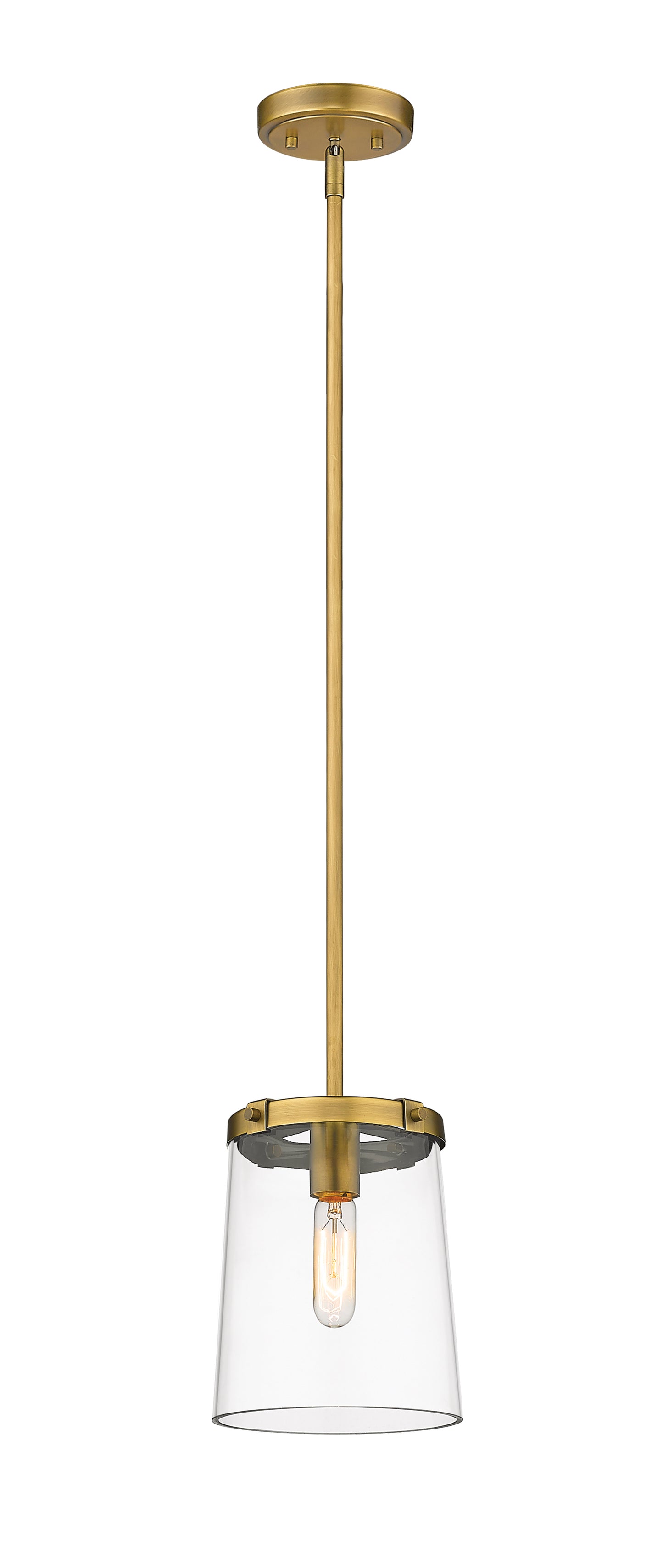 3032MP-RB - Callista 1 Light 8" Pendant - Rubbed Brass