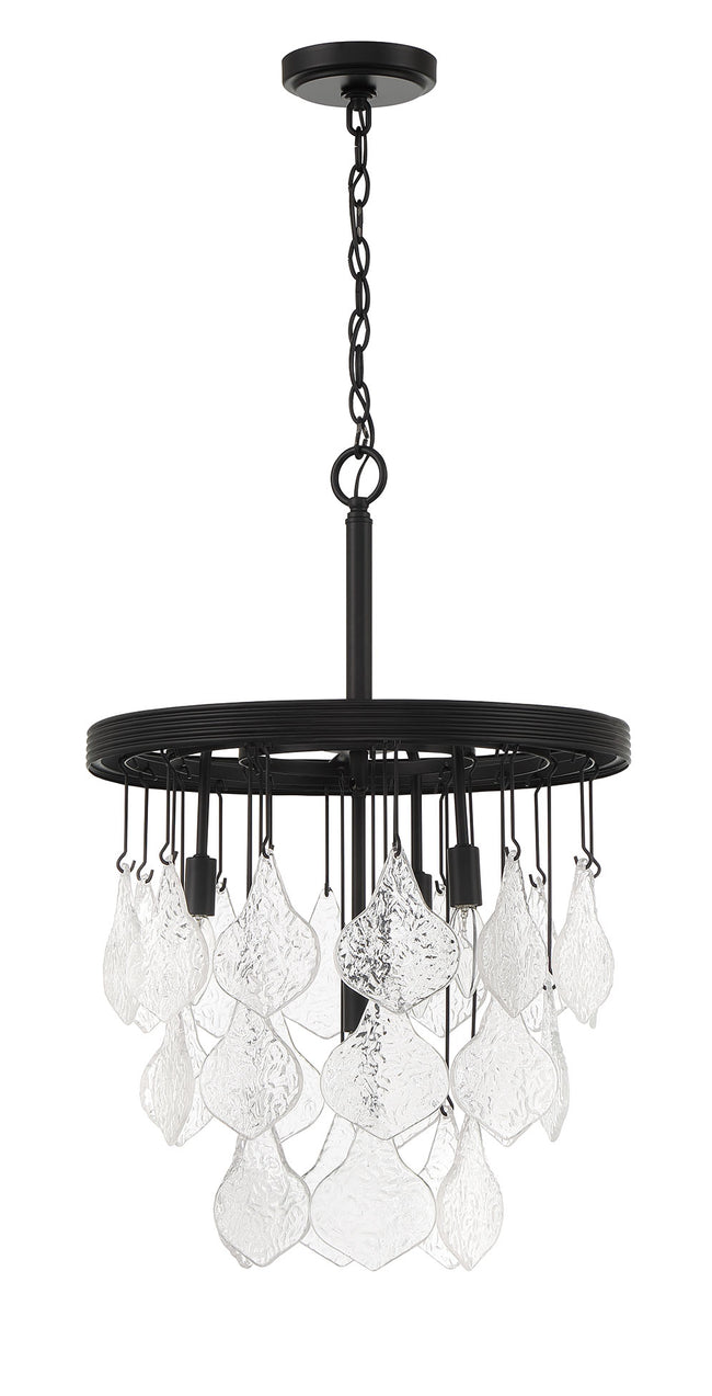 P980FB4 - Vesi 4 Light 18" Wide Pendant - Flat Black