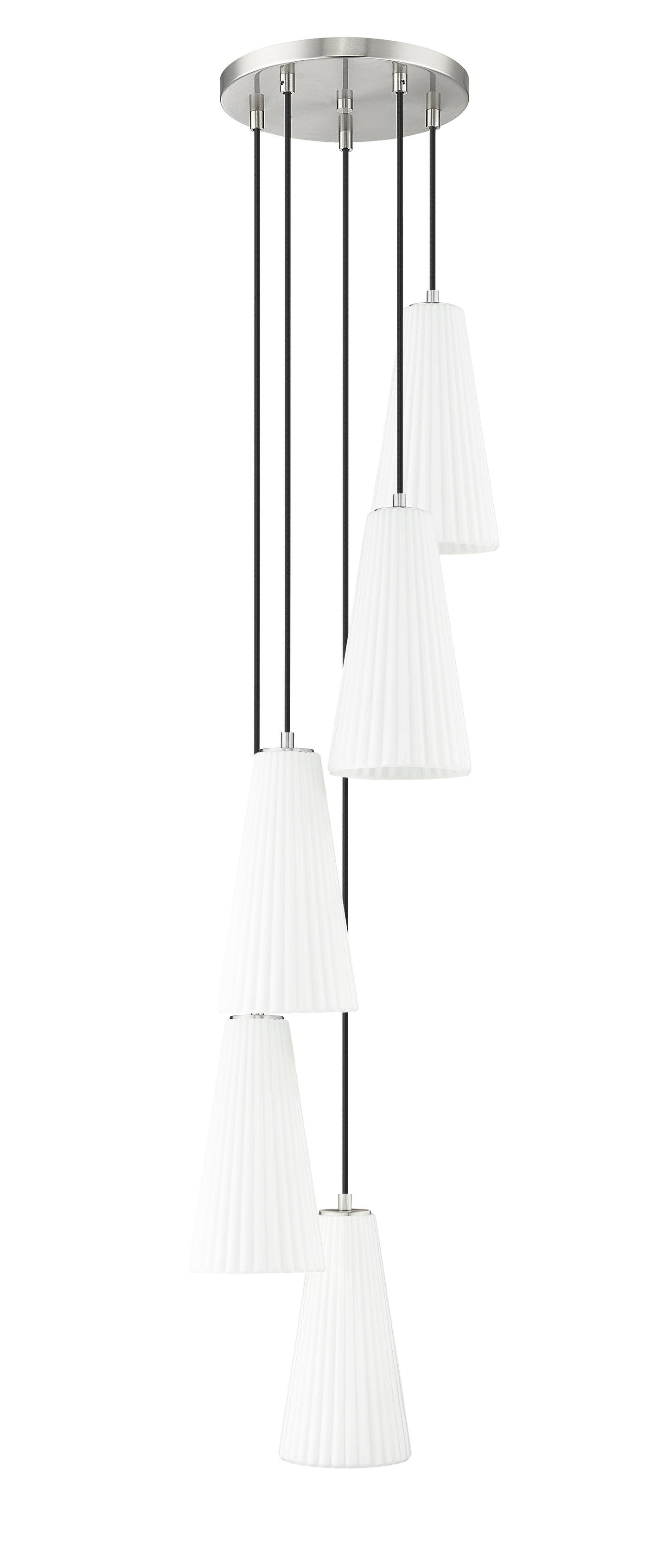3043P7-5R-BN - Farrell 5 Light 12" Chandelier - Brushed Nickel