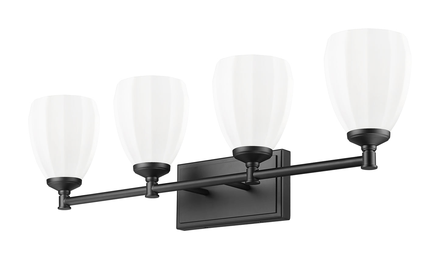 7004-4V-MB - Oren 4 Light 31" Vanity - Matte Black