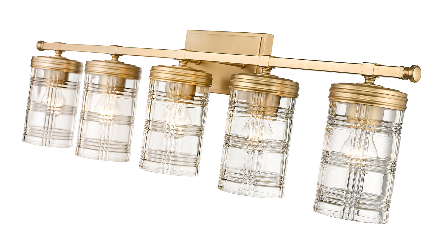 344-5V-HG - Archer 5 Light 38" Vanity - Heirloom Gold