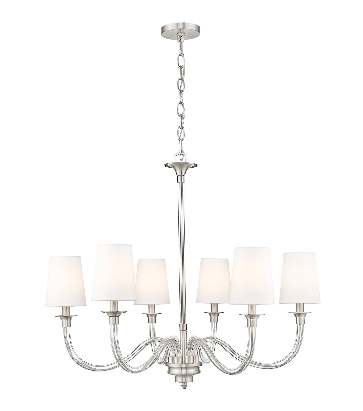 1950-6BN - Katerina 6 Light 32" Chandelier - Brushed Nickel