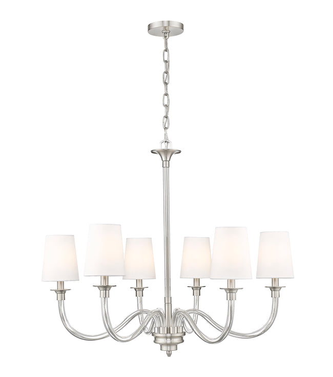 1950-6BN - Katerina 6 Light 32" Chandelier - Brushed Nickel