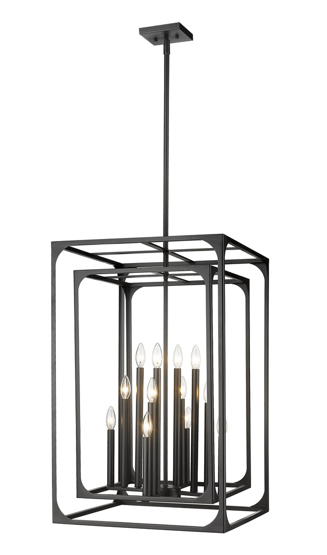3038-12MB - Easton 12 Light 20" Chandelier - Matte Black