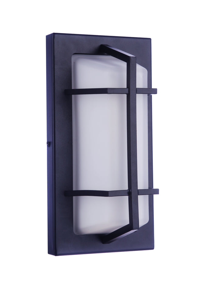 ZA6102-TB - Bulkhead Rectangular 1 Light 10" High Outdoor Wall/Ceiling Mount - Textured Black