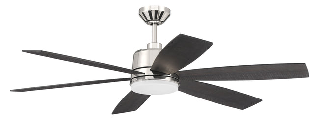 HGN54PLN6 - Hogan 54" 6 Blade Ceiling Fan with Light Kit - Polished Nickel