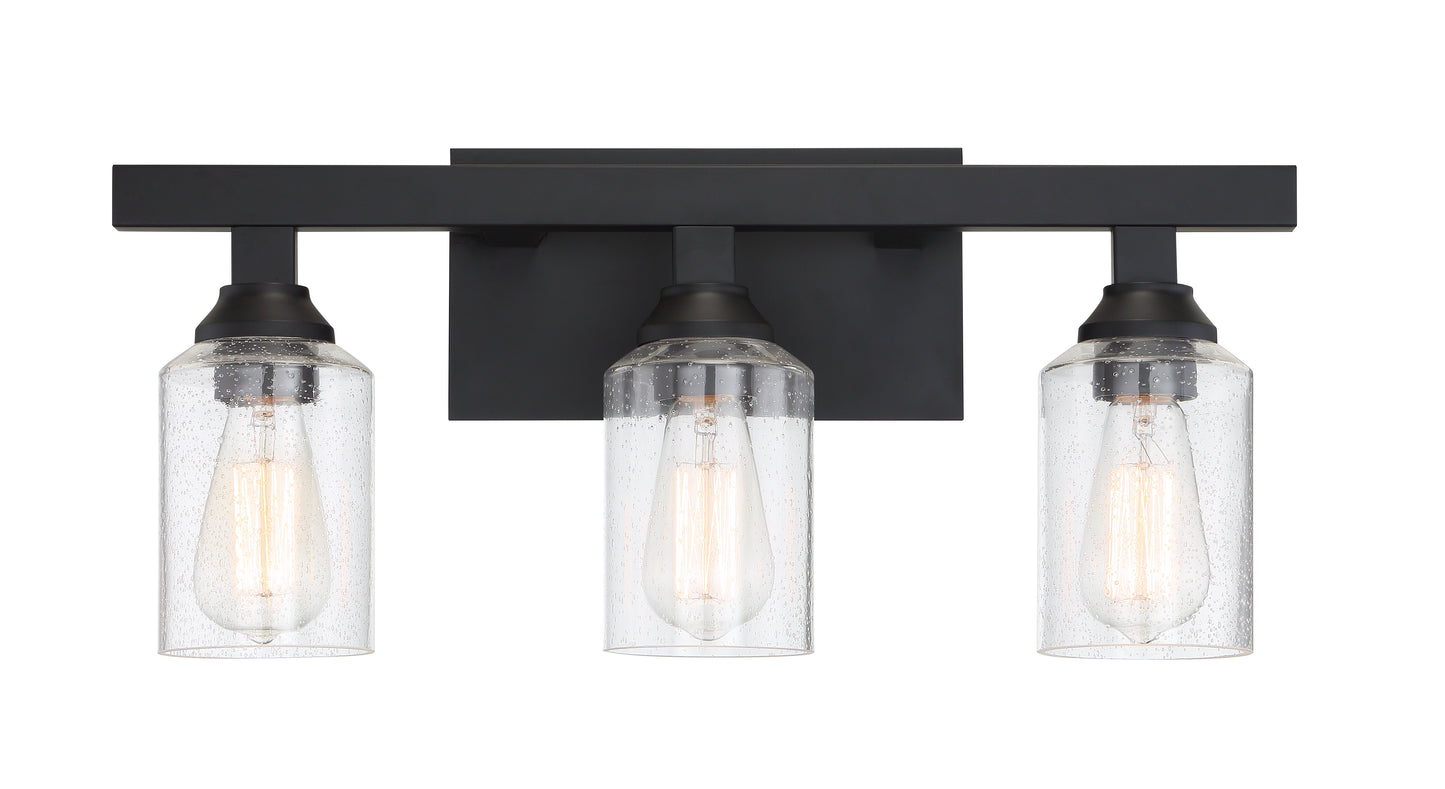 53103-FB - Chicago 3 Light 22" Wide Vanity Light - Flat Black