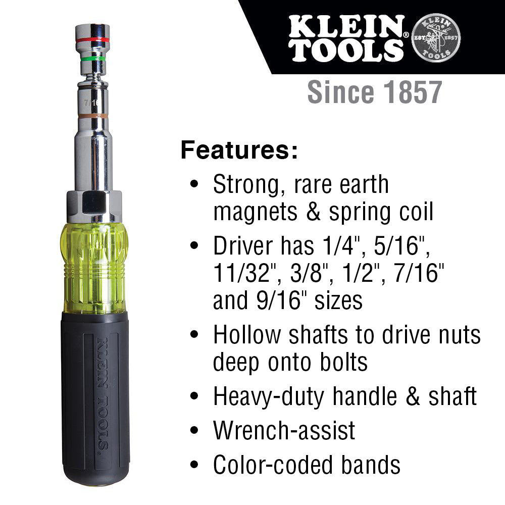 32807MAG - 7-in-1 Multi-Bit Magnetic Screwdriver / Nut Driver