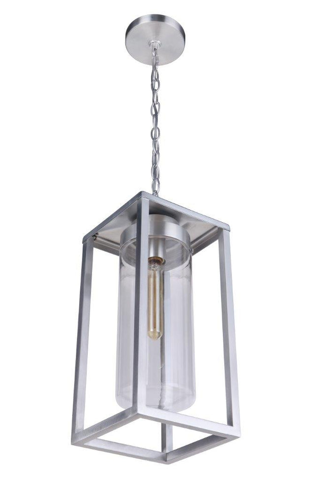 ZA4821-SA - Neo 1 Light 7.88" Wide Outdoor Pendant - Satin Aluminum