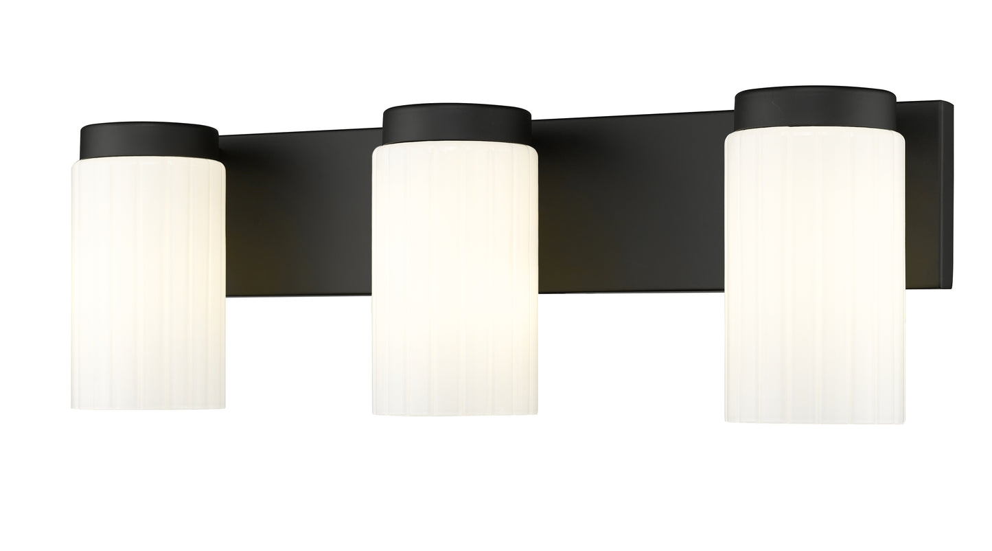 746-3V-MB - Burk 3 Light 22" Vanity - Matte Black