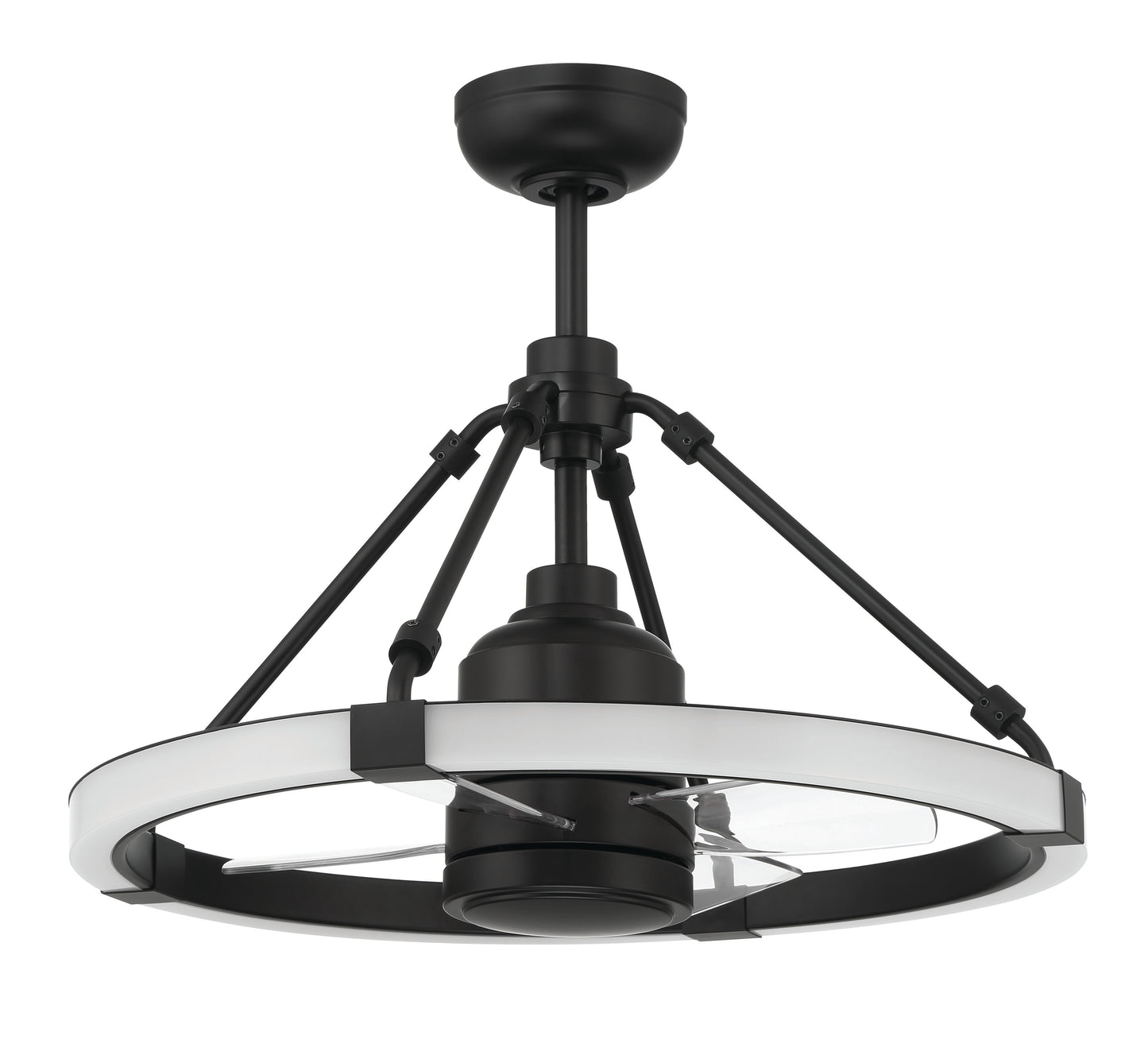 LVY24FB4 - Levy 19" 4 Blade Ceiling Fan with Light Kit - Flat Black