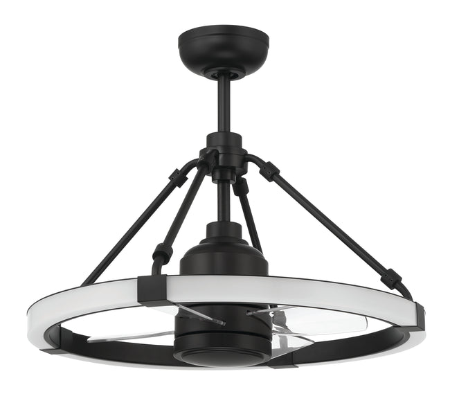 LVY24FB4 - Levy 19" 4 Blade Ceiling Fan with Light Kit - Flat Black