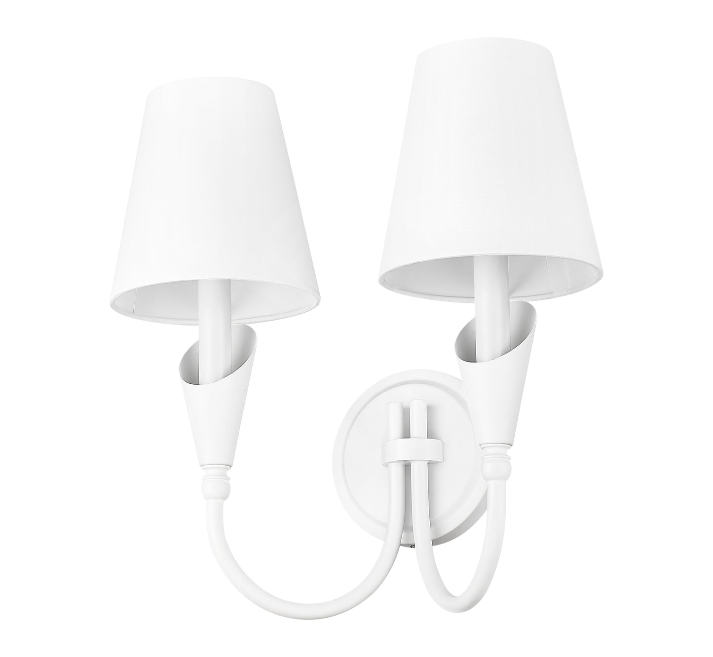 4014-2S-TW - Claudelle 2 Light Wall 14" Sconce - Tundra White