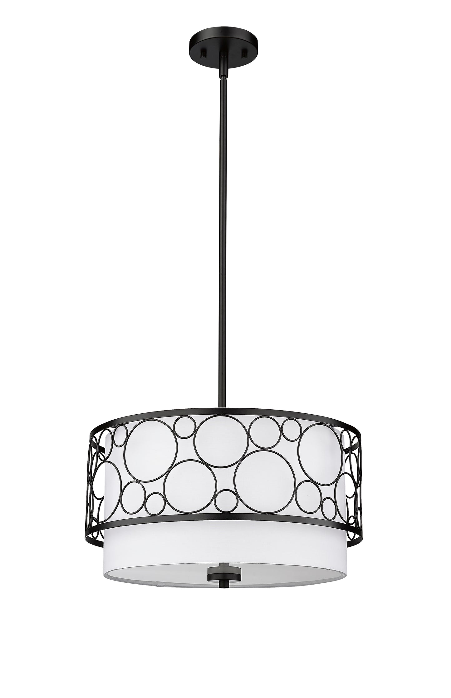 197-17MB - Kendall 3 Light 17" Pendant - Matte Black