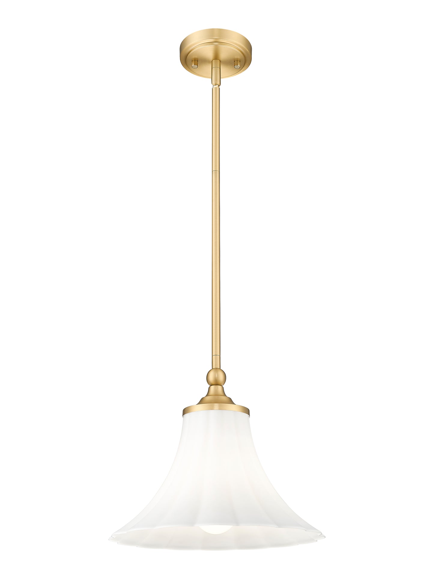 1958P12-MGLD - Fleur 1 Light 12" Pendant - Modern Gold
